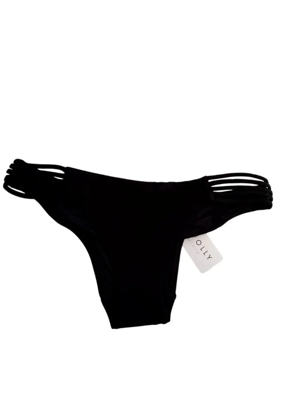 Seafolly Womens Active Brazilian Bikini Bottoms Black Size 10 Nylon/Elastane - Picture 5 of 9